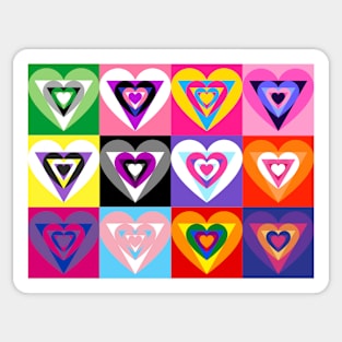 Pride hearts Sticker